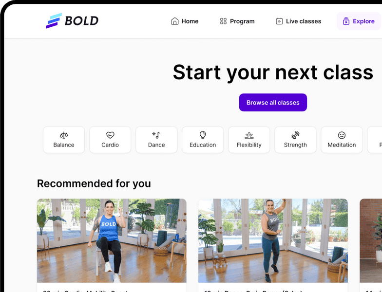 Screenshot of Bold Explore